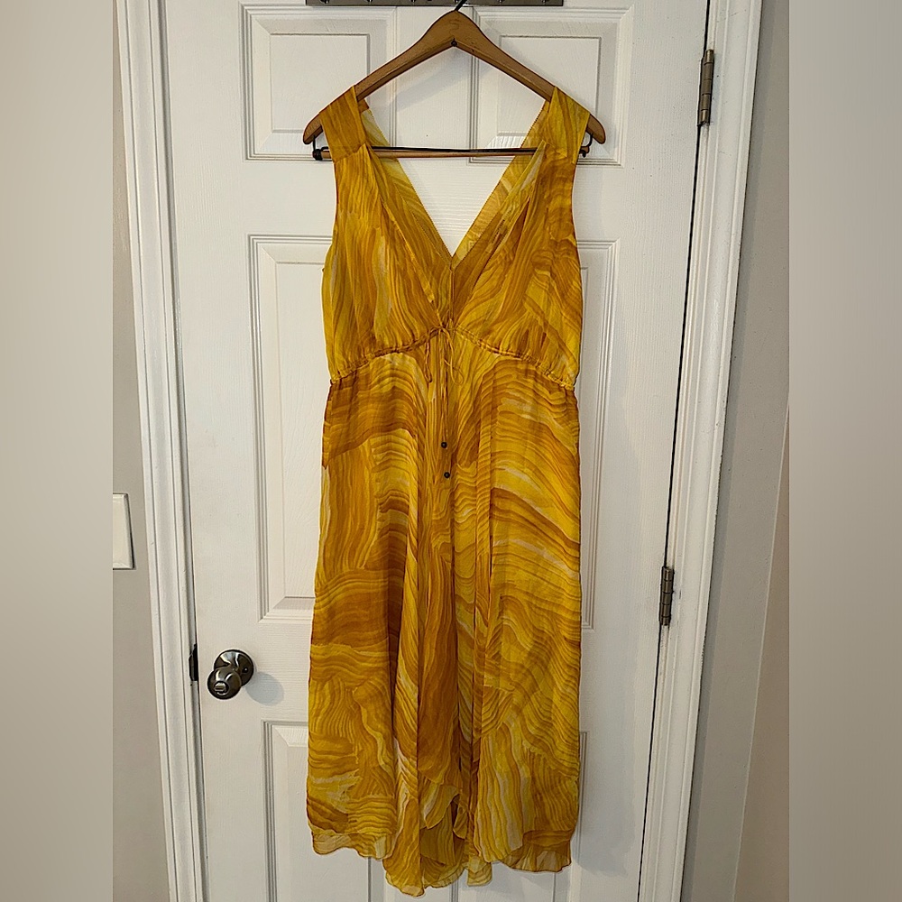Diane Von Furstenberg: Yellow Silk Dress (Size 6)